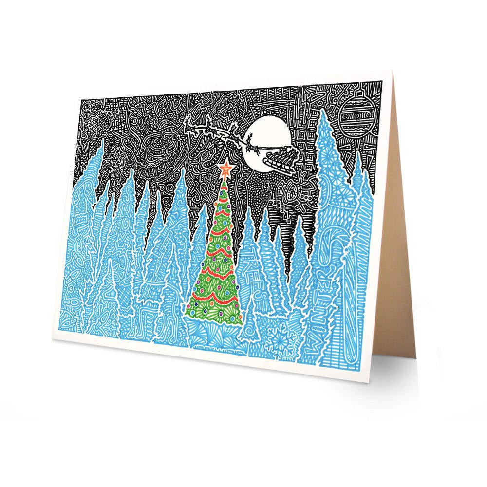 Greeting Card - White Christmas-Greeting Cards-Viz Art Ink