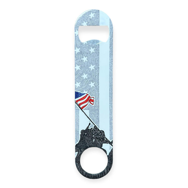 Bottle Opener - Raising the Flag - Viz Art Ink