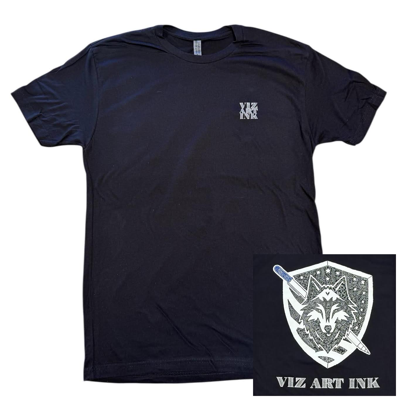 T-Shirt - Viz Art Ink Wolf Shield