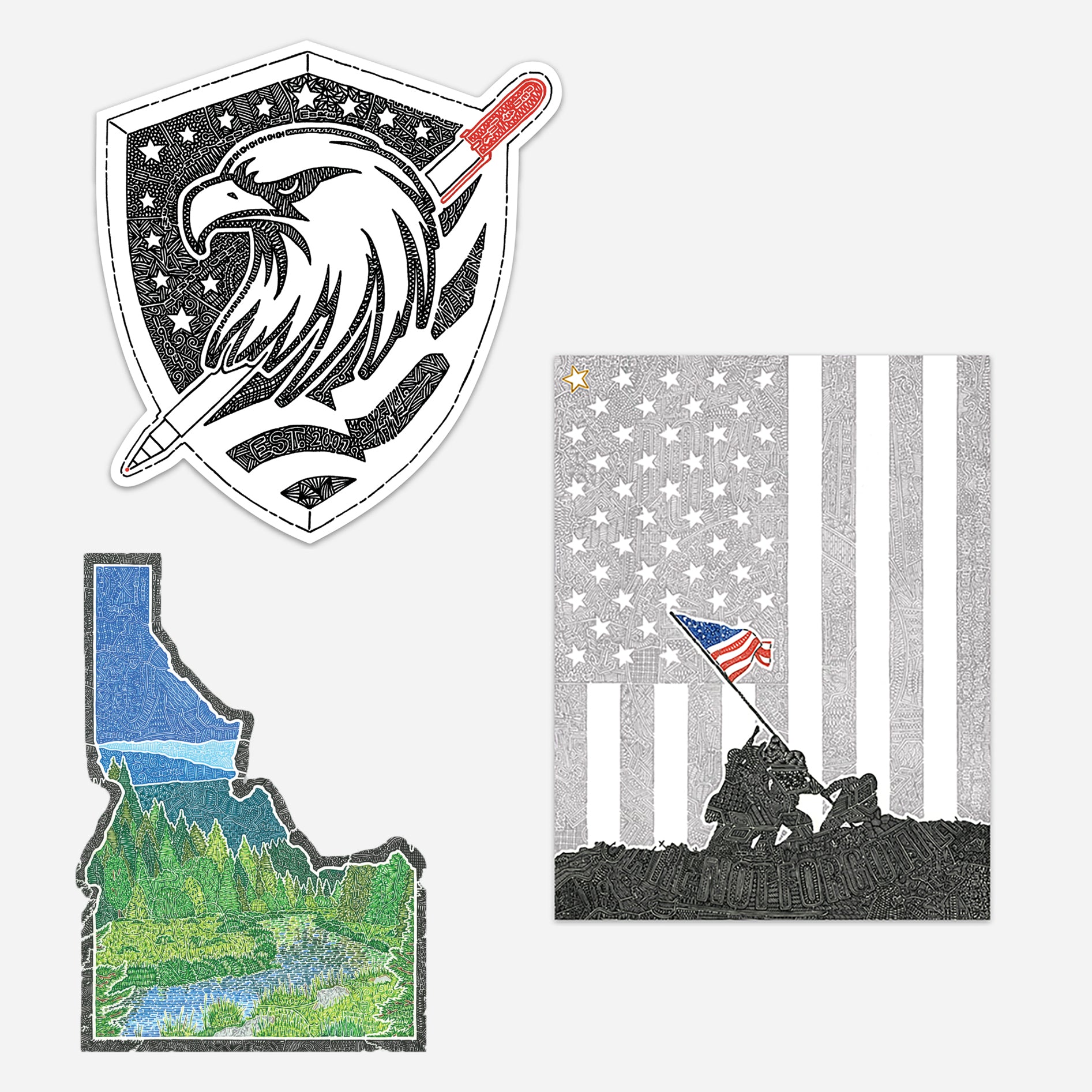 3 Sticker Combo