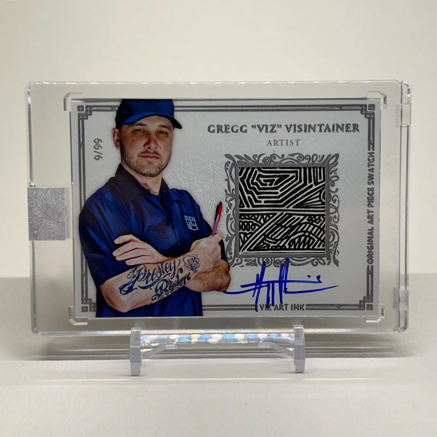 #9/99 Original Relic Artist "A Time of Football" Card