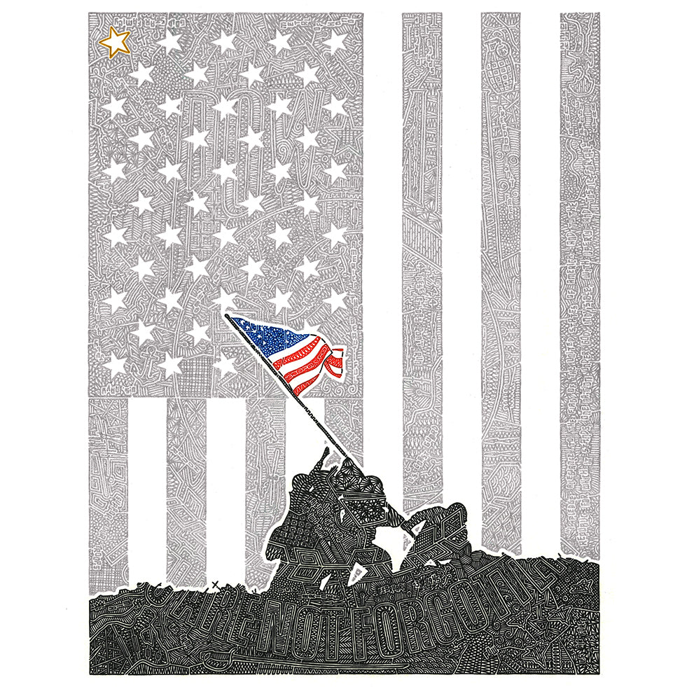 Art Print - Raising the Flag