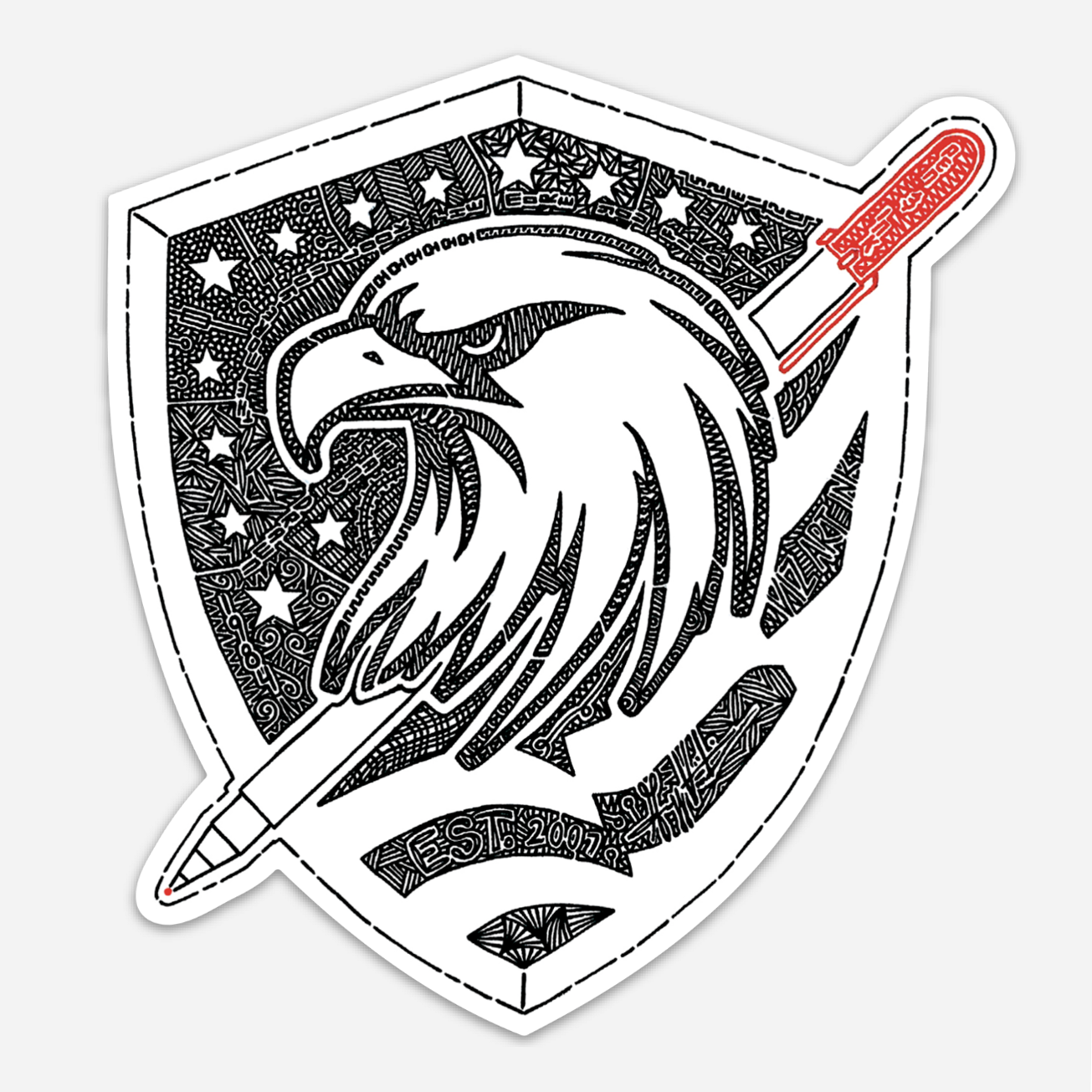 Vinyl Sticker - Viz Eagle Shield
