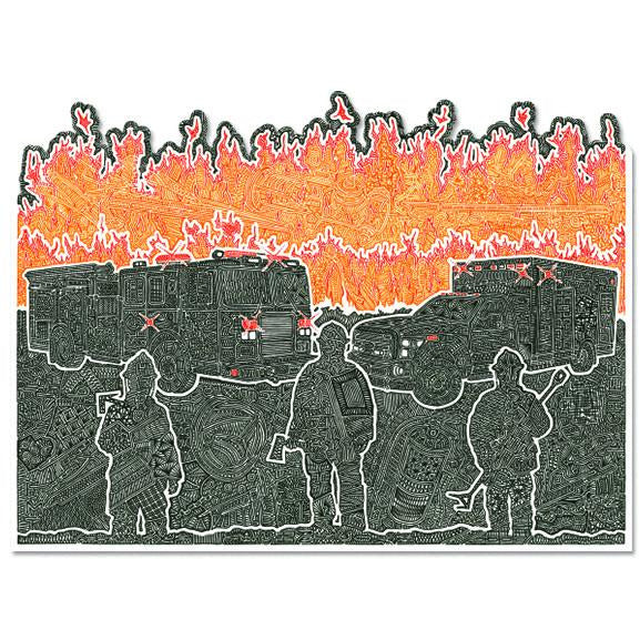 Vinyl Sticker - A Blazing-Stickers-Viz Art Ink