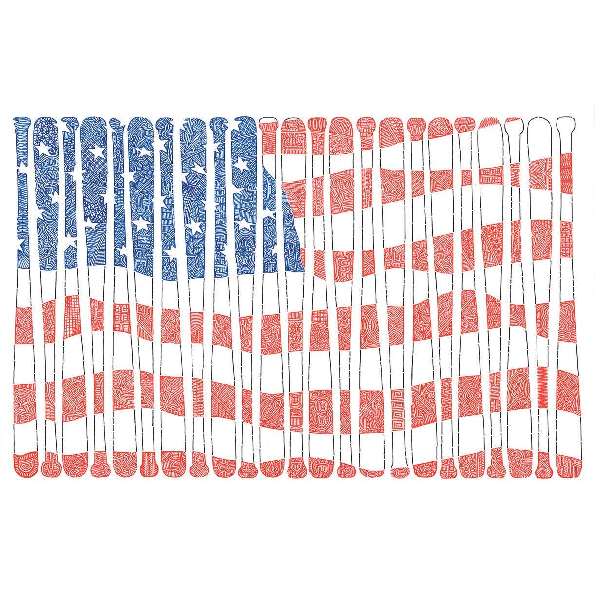 Art Print - American's Pastime (Baseball)-Art Print-Viz Art Ink