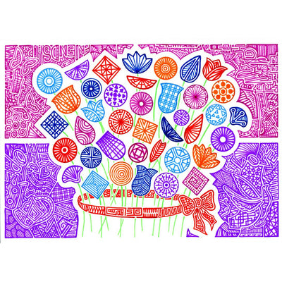 Art Print - Angela's Bouquet-Art Print-Viz Art Ink