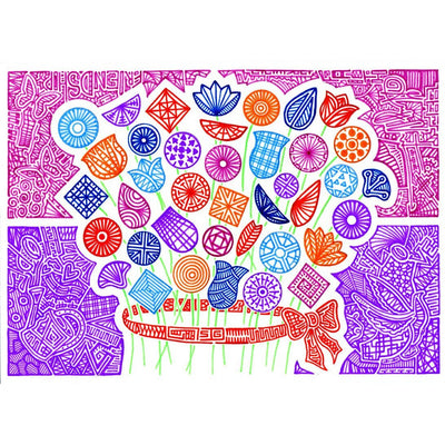 Art Print - Angela's Bouquet-Art Print-Viz Art Ink