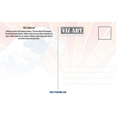 Postcards - Off California (Red/Orange)
