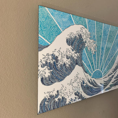 Metal Print - Off California (Blue)
