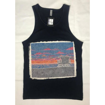 Tank Top - Coastal California (Navy & White)