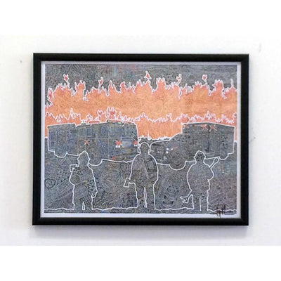 Art Print - A Blazing-Art Print-Viz Art Ink
