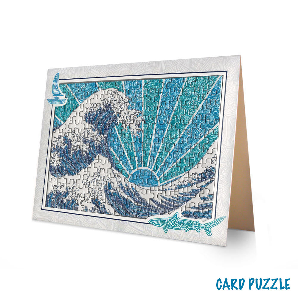 Greeting Card Puzzle - Off California (Blue)