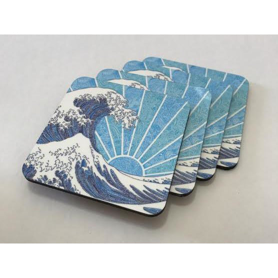 Coasters - Off California (Blue)-Coasters-Viz Art Ink