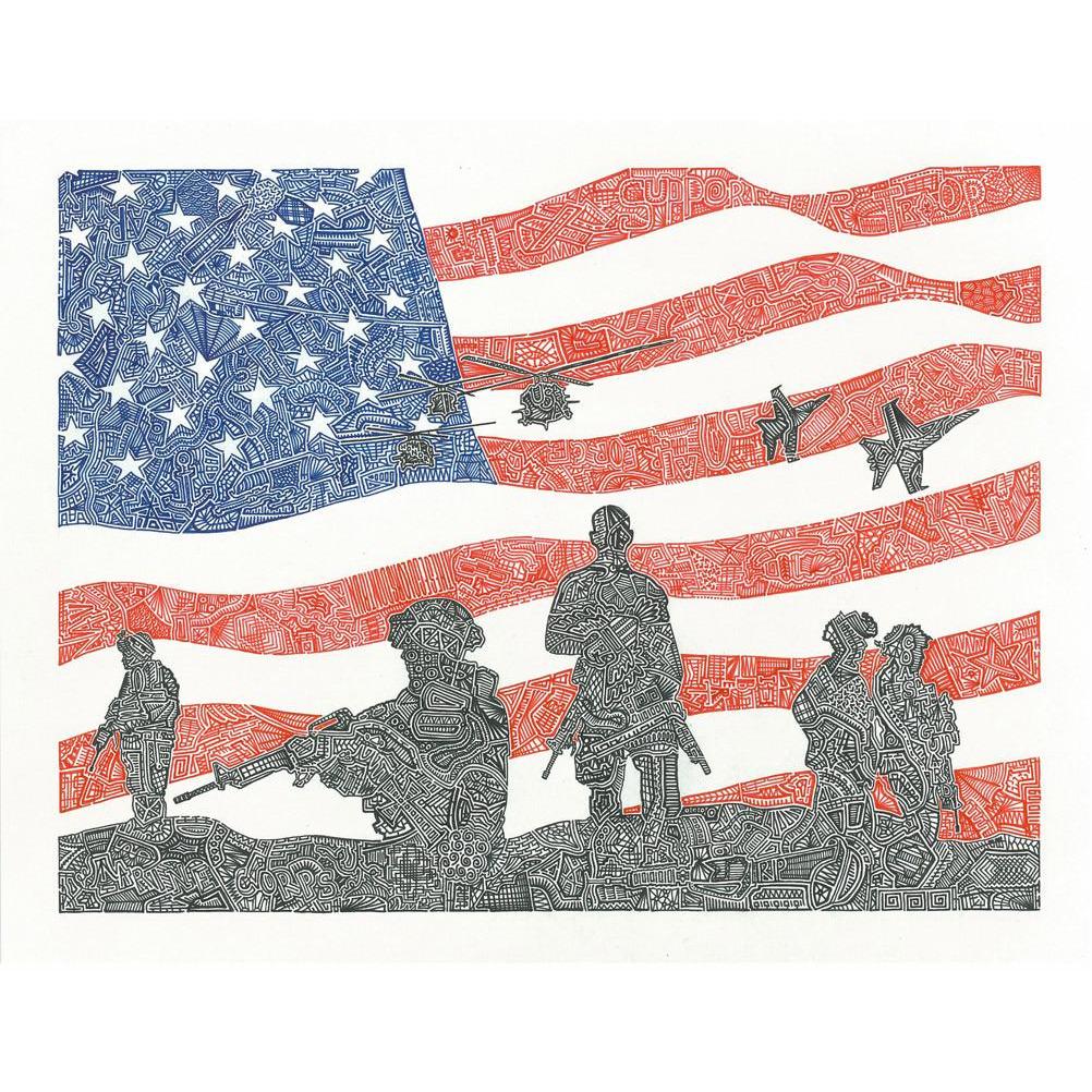 Art Print - American Heroes-Art Print-Viz Art Ink