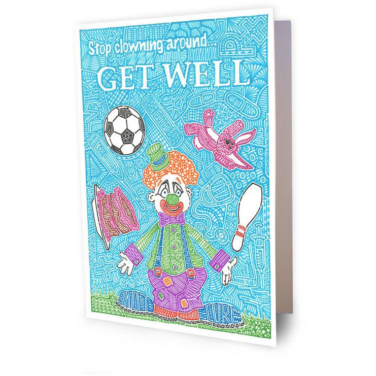 Greeting Card - Clowning Around-Greeting Cards-Viz Art Ink