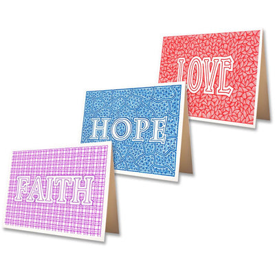 Greeting Cards - FAITH, HOPE & LOVE-Greeting Cards-Viz Art Ink