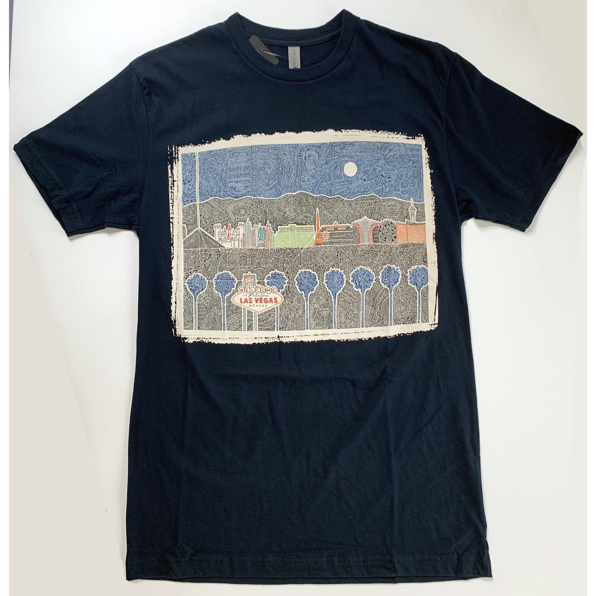 T-Shirt - Vegas (Navy & White)