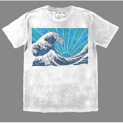 T-Shirt - Off California (White & Blue)-Clothing-Viz Art Ink
