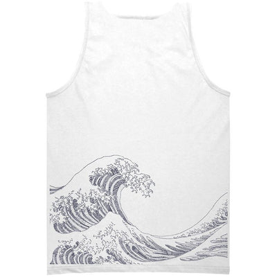 Tank Top - Off California (White & Blue)-Clothing-Viz Art Ink