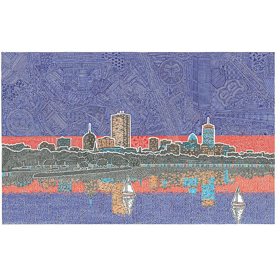 Art Print - Back Bay in Boston-Art Print-Viz Art Ink