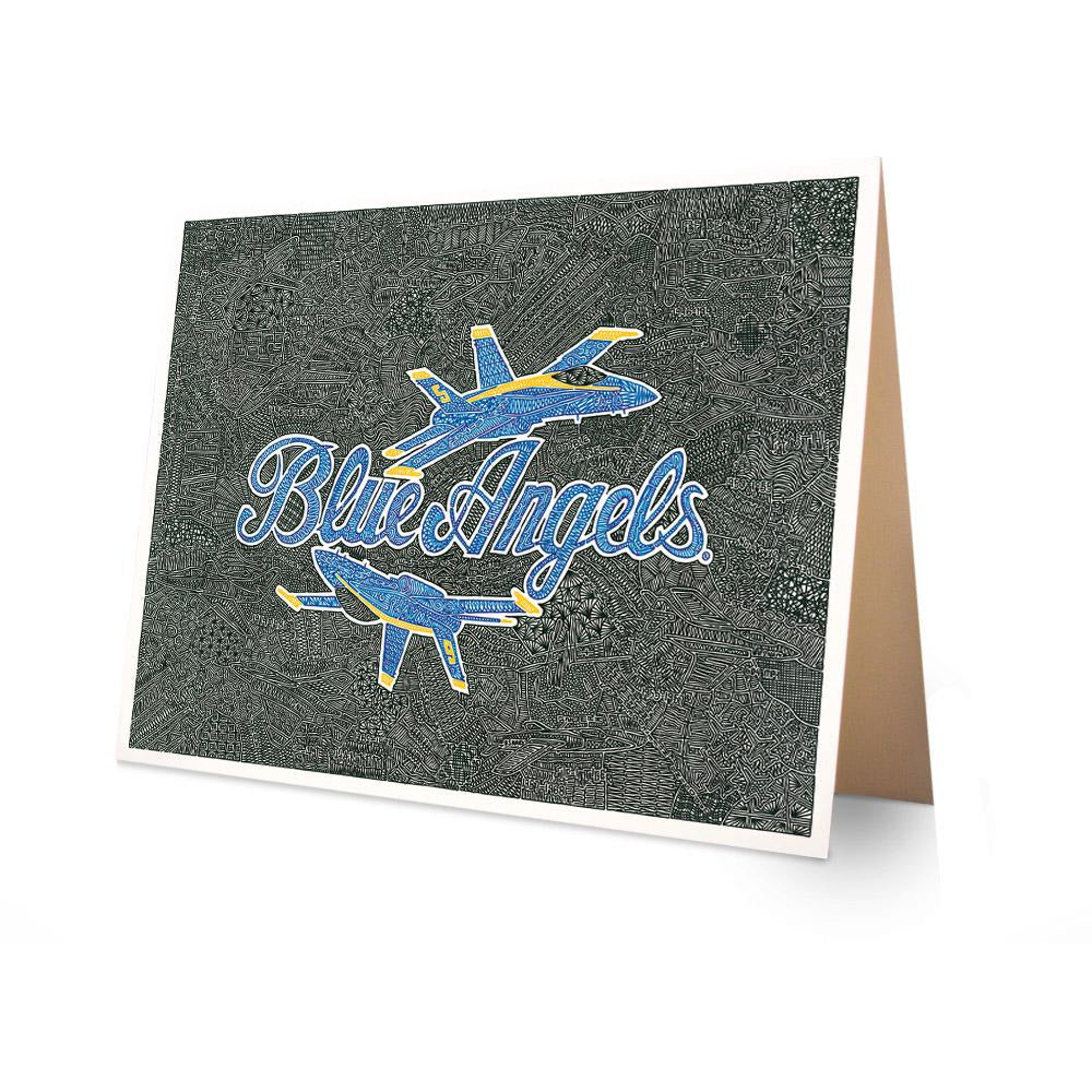 Greeting Card - Blue Angels-Greeting Cards-Viz Art Ink