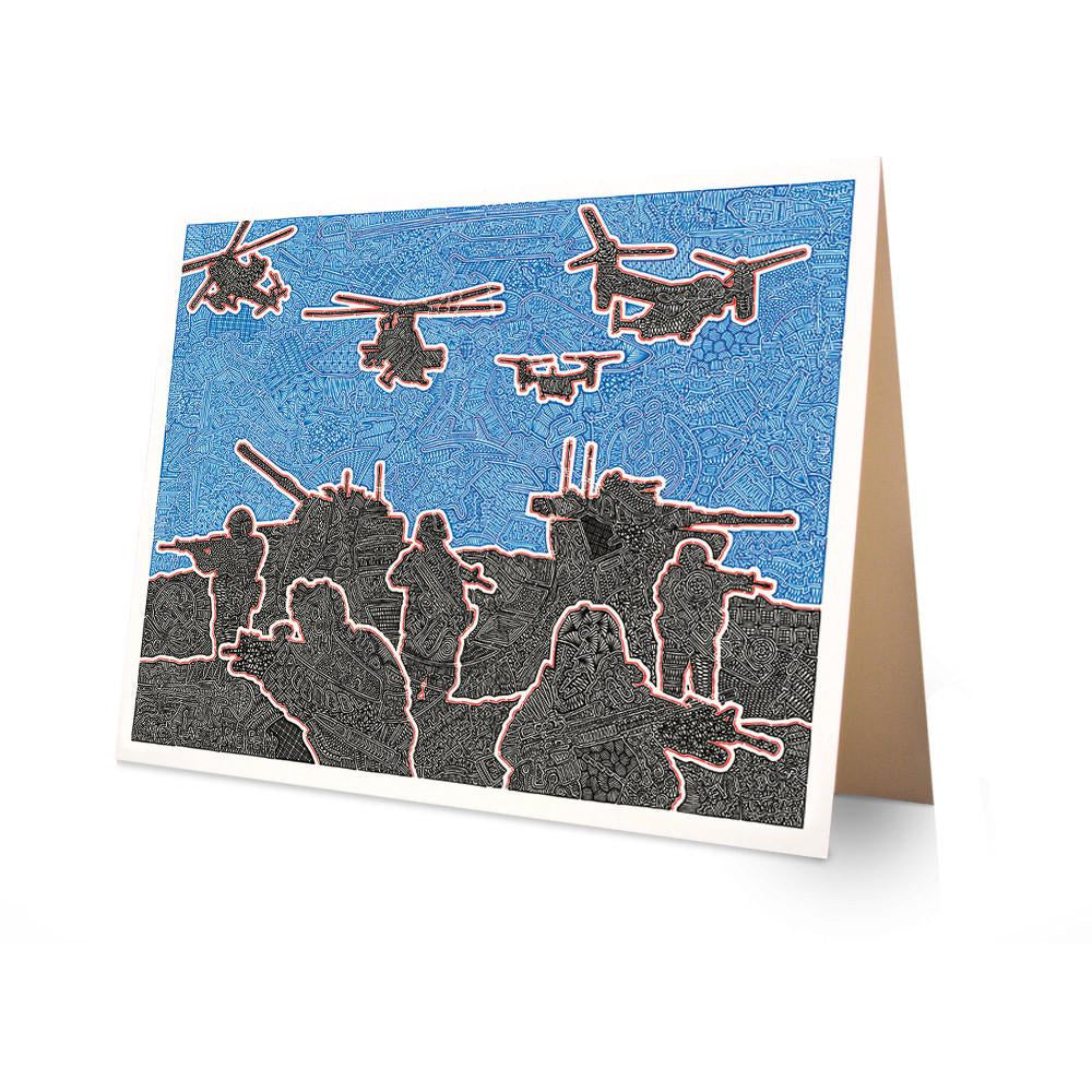 Greeting Card - First to Fight-Greeting Cards-Viz Art Ink