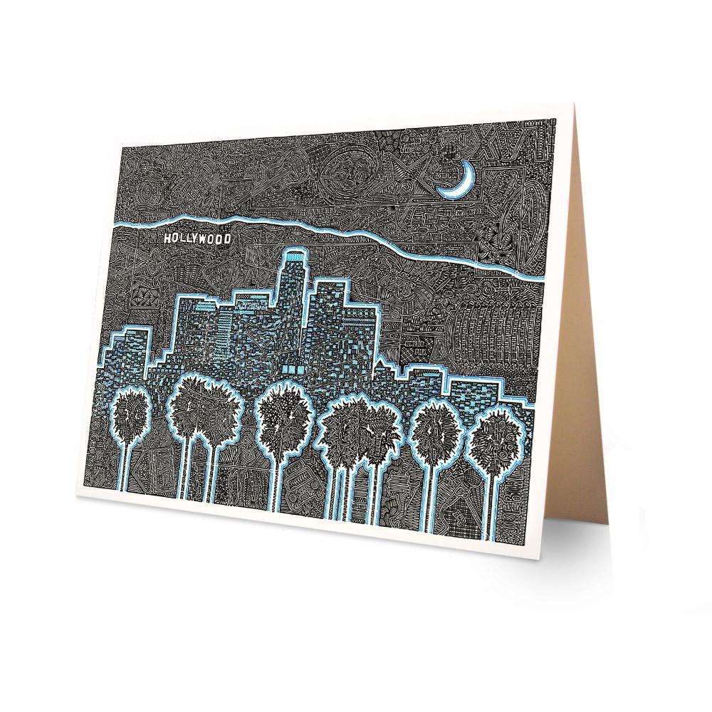 Greeting Card - Illuminating LA-Greeting Cards-Viz Art Ink