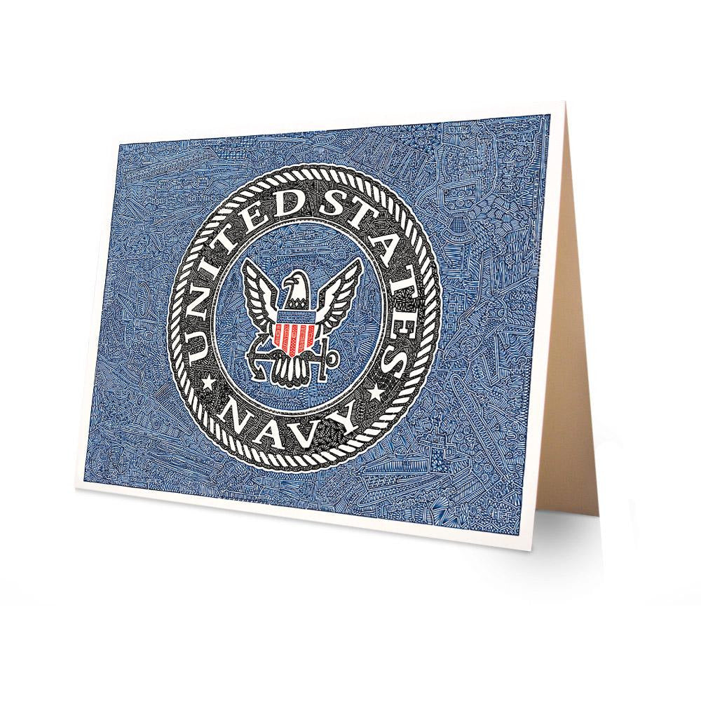 Greeting Card - U.S. Navy-Greeting Cards-Viz Art Ink