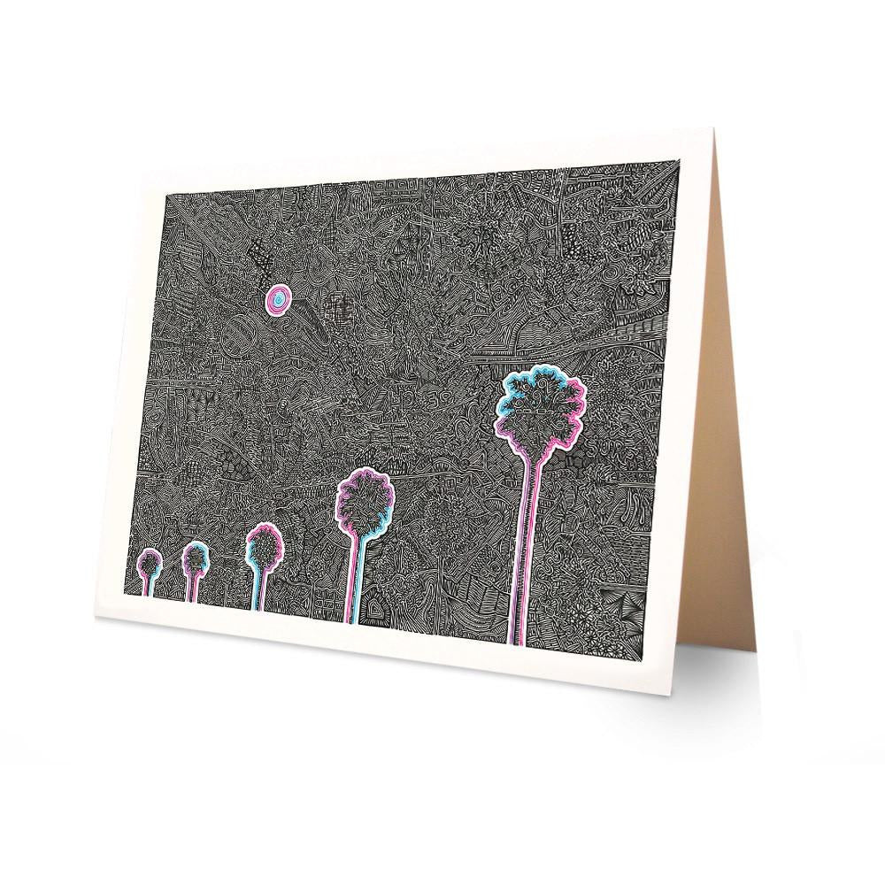 Greeting Card - Summer Palms-Greeting Cards-Viz Art Ink