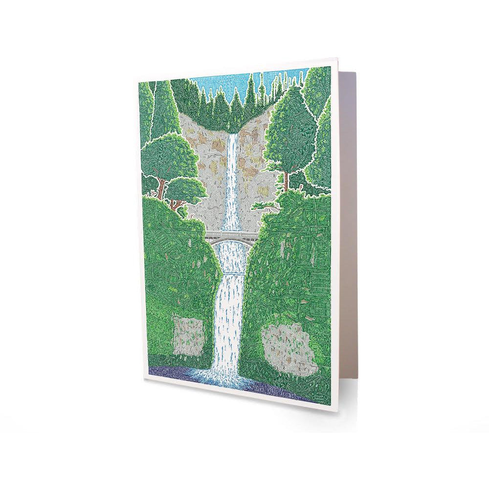 Greeting Card - Multnomah Falls