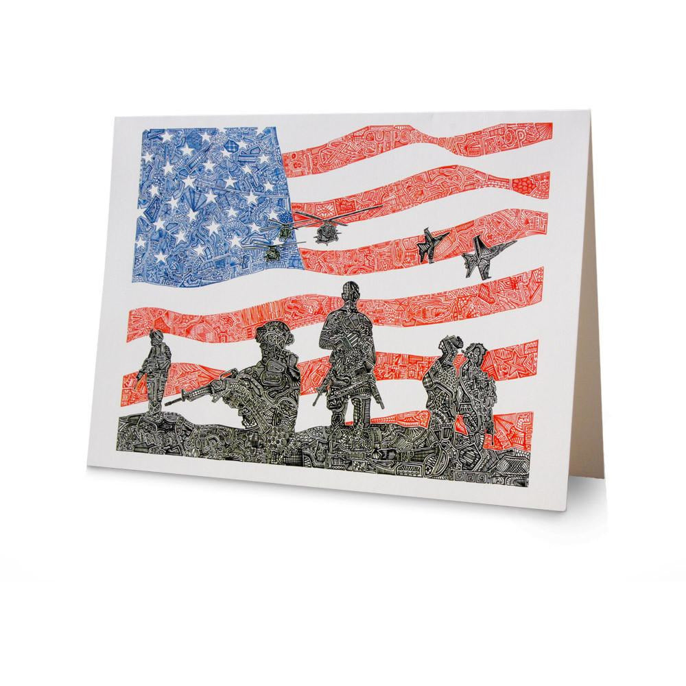 Greeting Card - American Heroes-Greeting Cards-Viz Art Ink