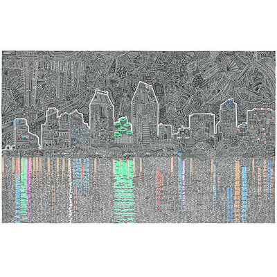 "Reflecting San Diego" Original-Original -Viz Art Ink