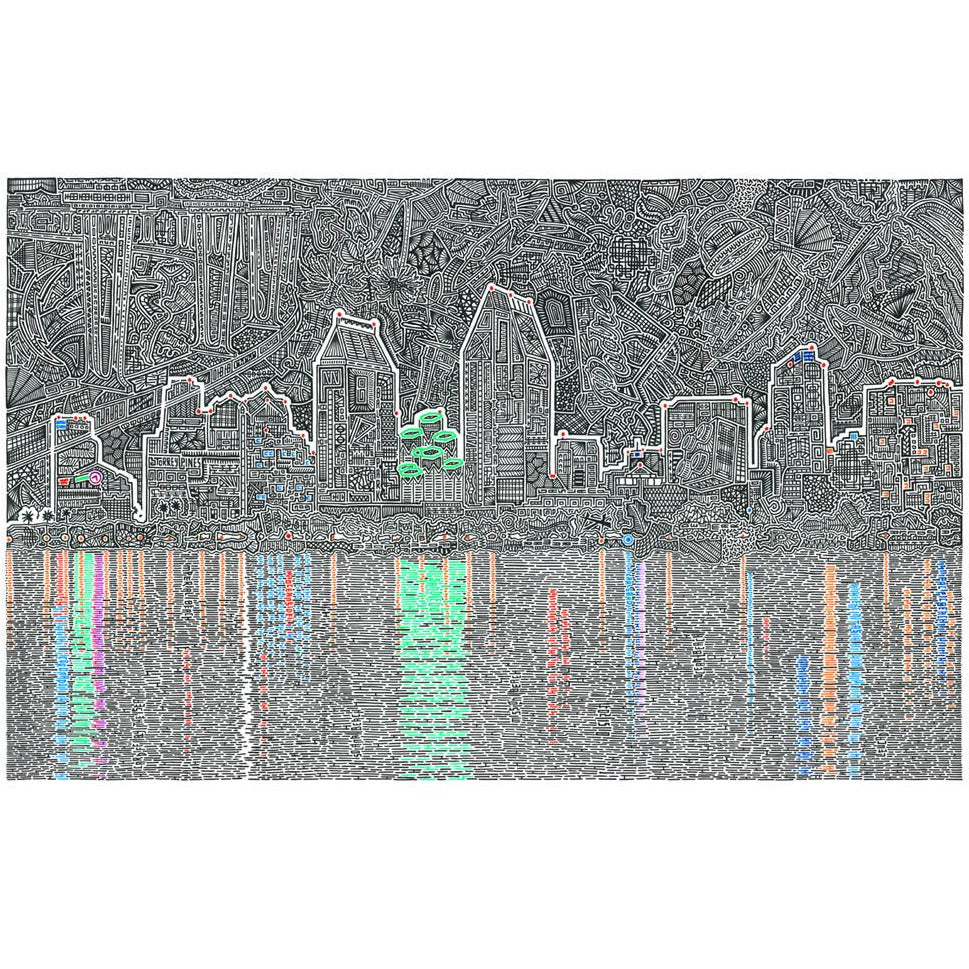 Art Print - Reflecting San Diego-Art Print-Viz Art Ink