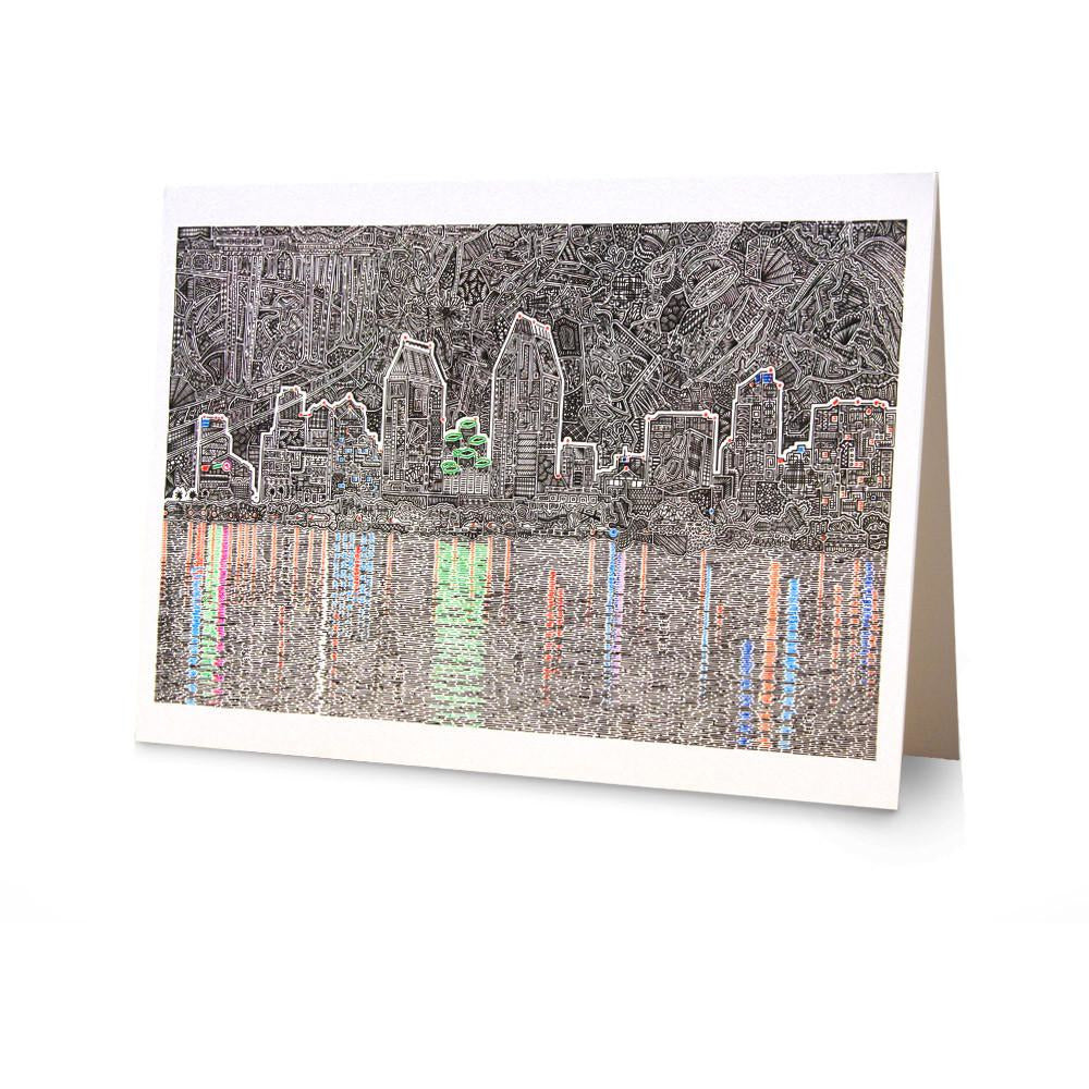 Greeting Card - Reflecting San Diego-Greeting Cards-Viz Art Ink