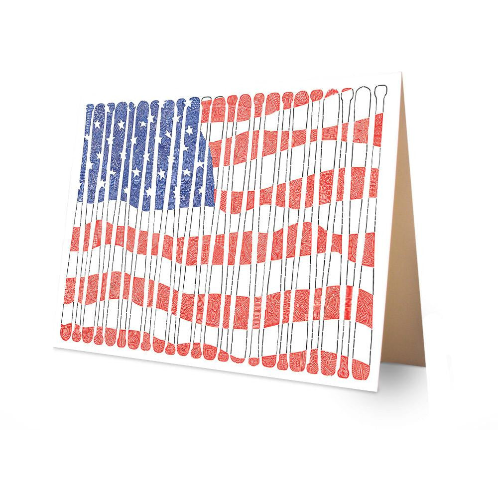 Greeting Card - American's Pastime (Baseball)-Greeting Cards-Viz Art Ink