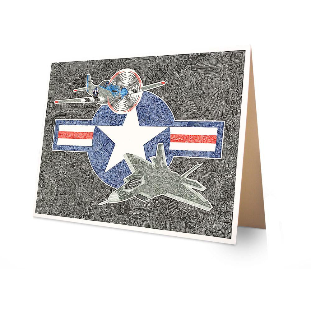 Greeting Card - Flight of the Fighter-Greeting Cards-Viz Art Ink