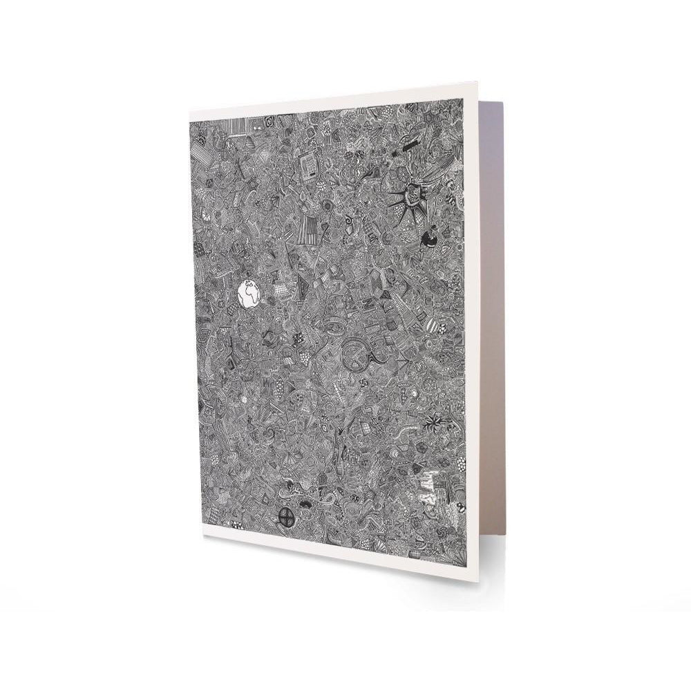 Greeting Card - Lonely World-Greeting Cards-Viz Art Ink