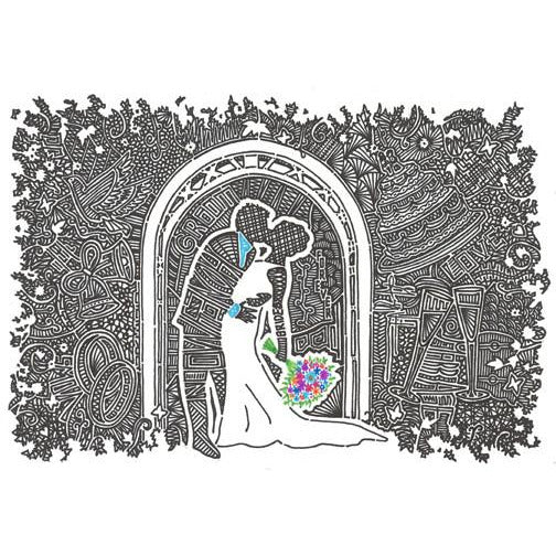 Art Print - Wedding Kiss-Art Print-Viz Art Ink